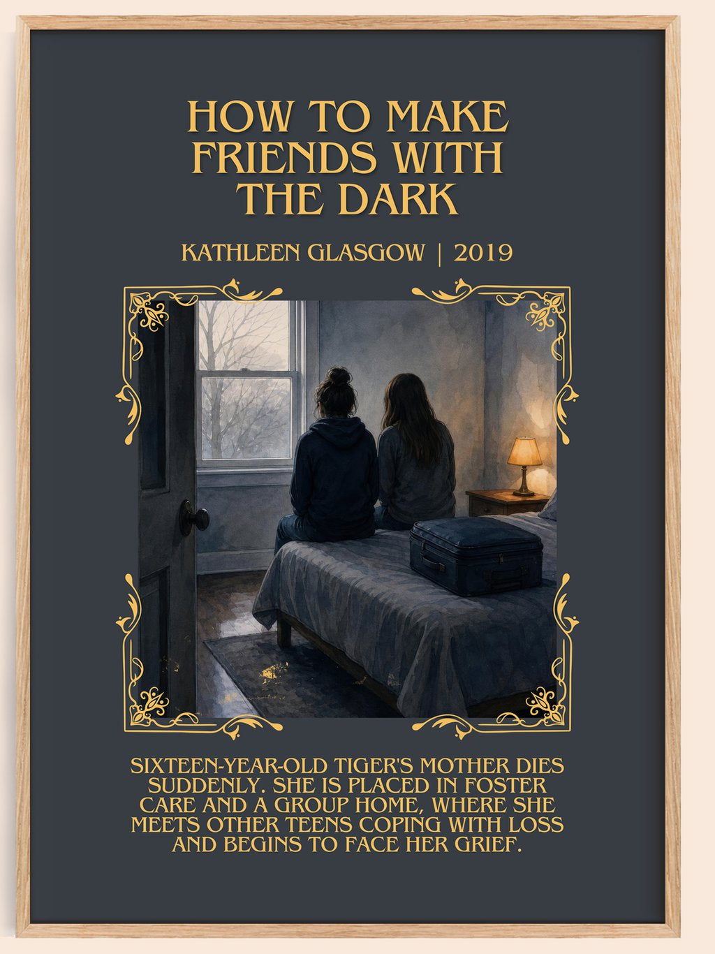 How to Make Friends with the Dark Minimalist Book Poster by K. Glasgow – book poster