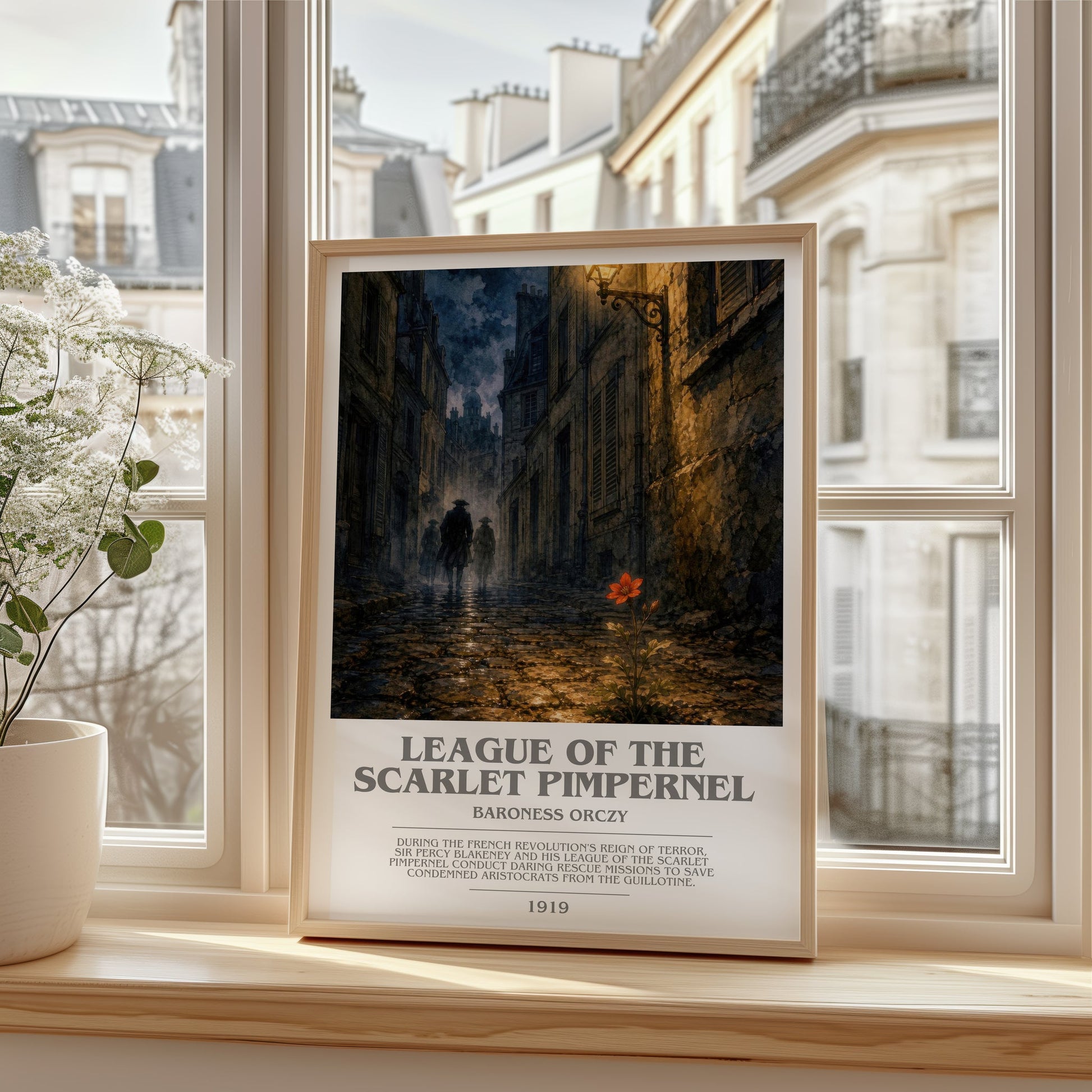 League Of The Scarlet Pimpernel bookish poster colour and style options – Baroness Orczy book art