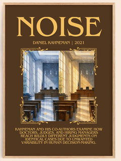 Noise Minimalist Book Poster by Daniel Kahneman – image 1