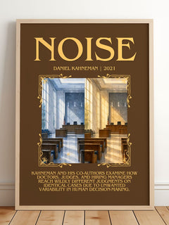 Noise Minimalist Book Poster by Daniel Kahneman – image 2