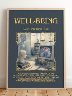 Well-being Minimalist Book Poster by Daniel Kahneman – image 2