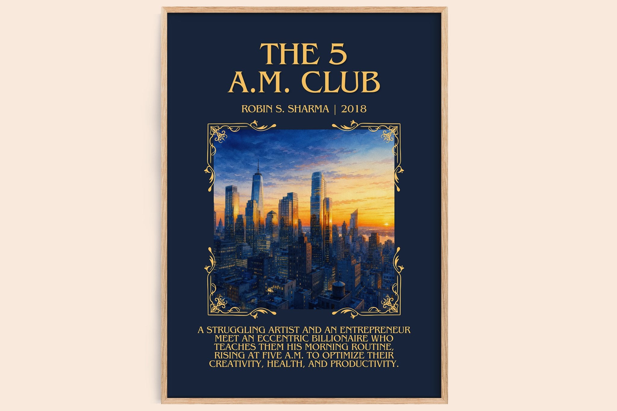 The 5 a.m. Club Minimalist Book Poster by Robin S. Sharma