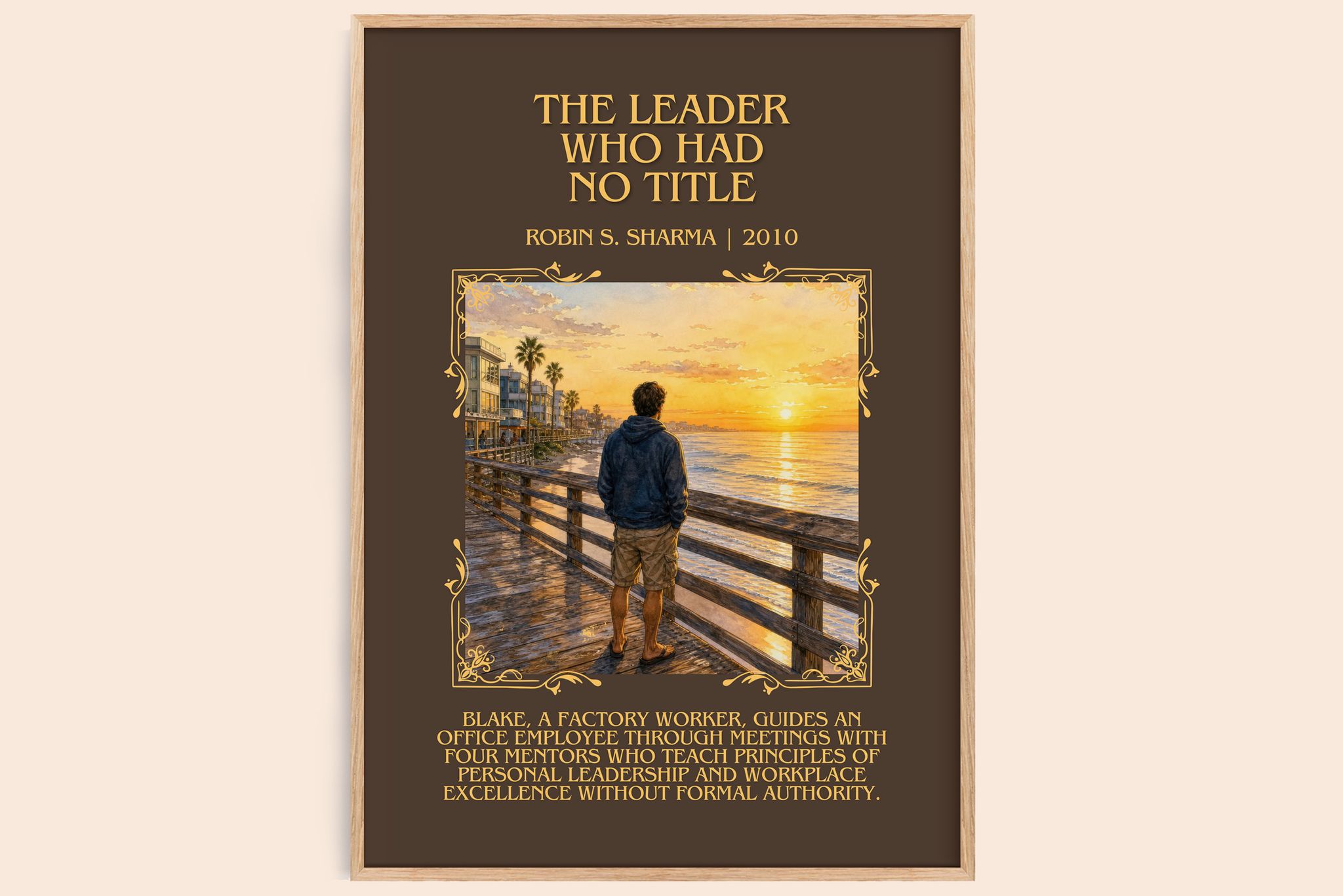 The leader who had no title Minimalist Book Poster by Robin S. Sharma