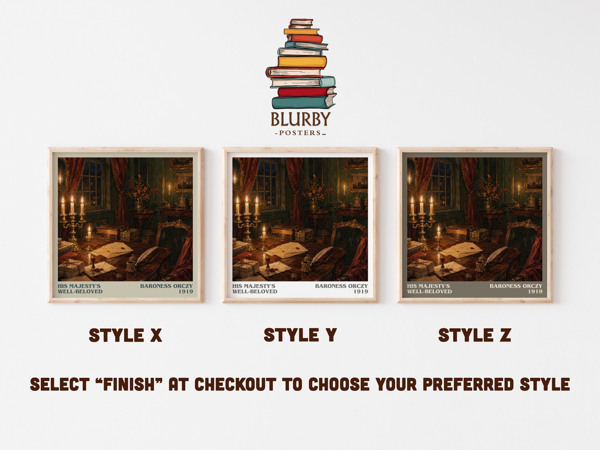 His Majesty'S Well-Beloved literary print in frame leaning in hallway – historical fiction wall art