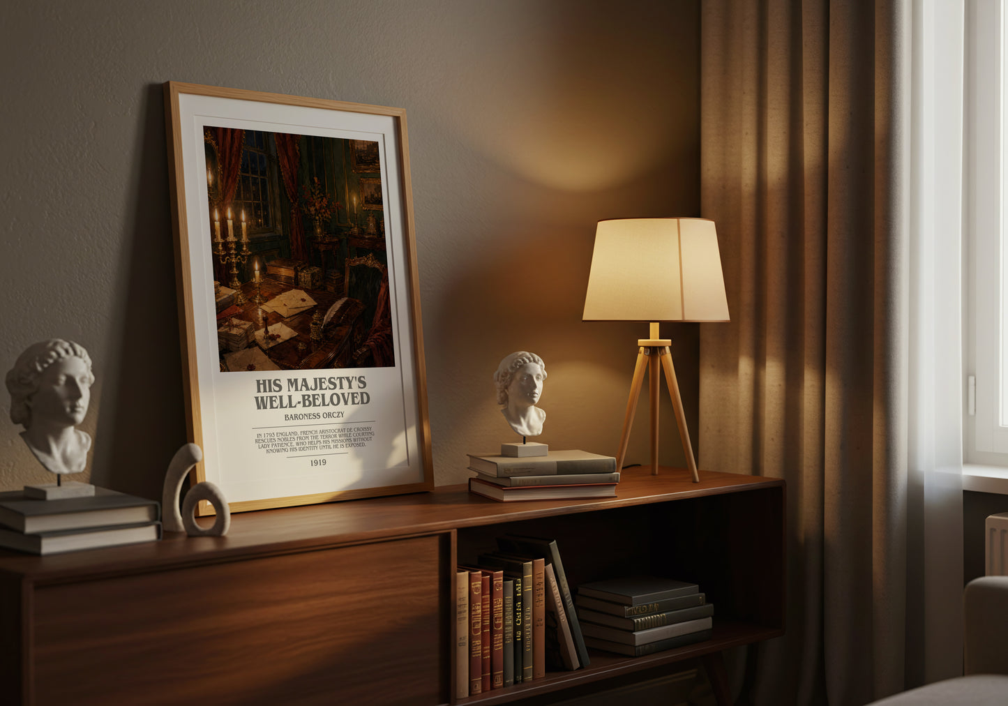 His Majesty'S Well-Beloved bookish book poster framed on wall – historical fiction wall art
