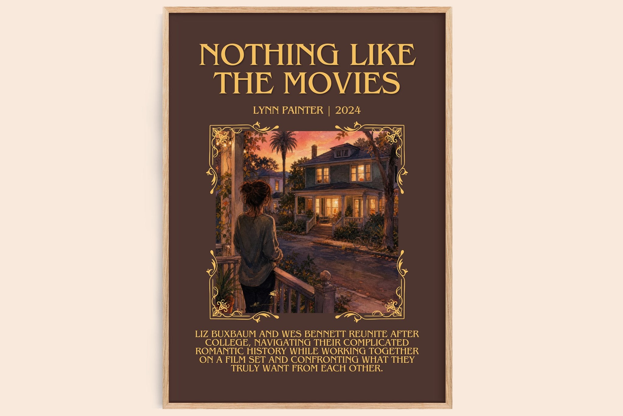Nothing Like the Movies Minimalist Book Poster by Lynn Painter