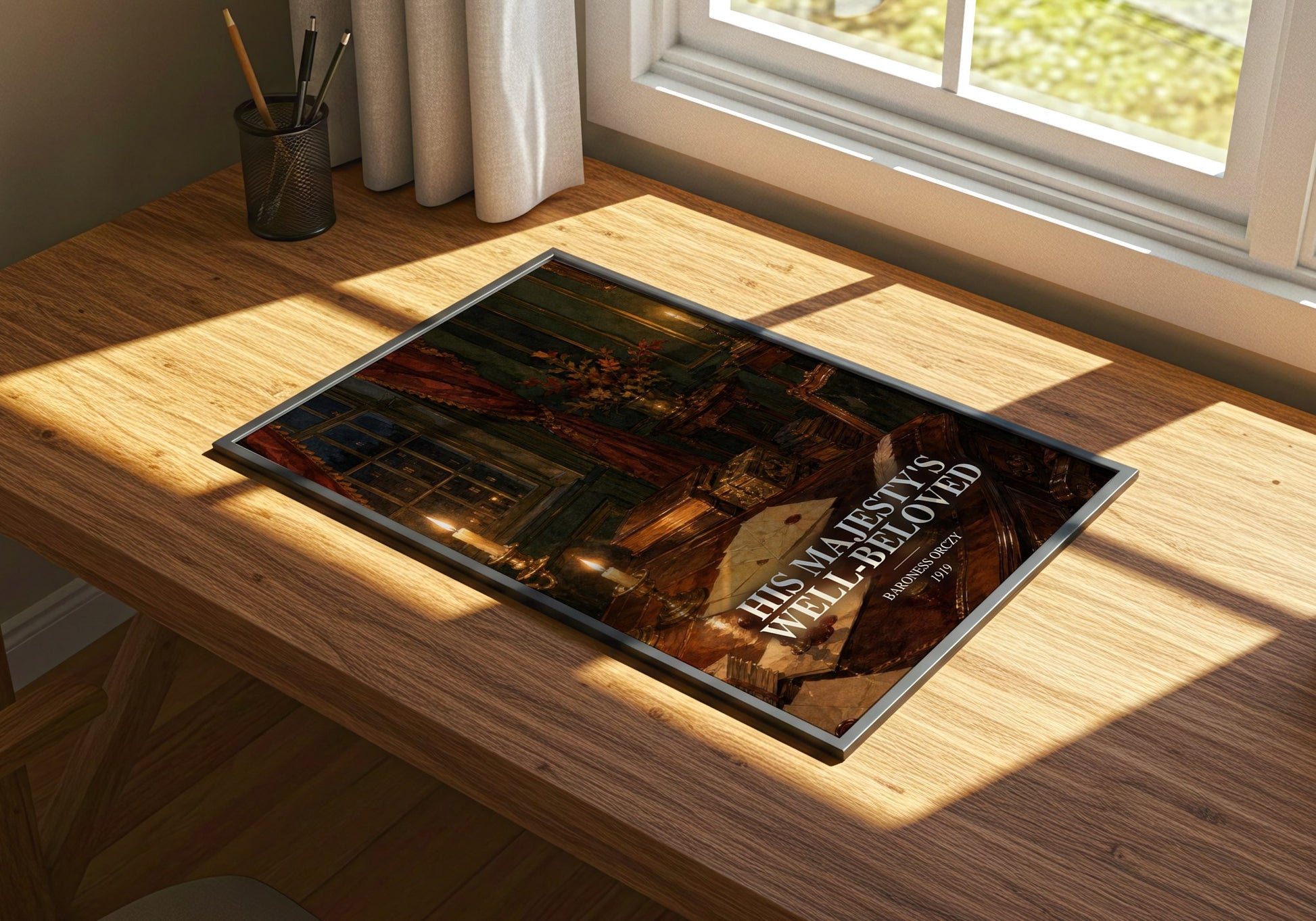 His Majesty'S Well-Beloved watercolour book poster framed on wall – historical fiction wall art