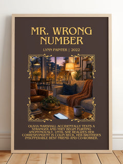 Mr. Wrong Number Minimalist Book Poster by Lynn Painter – image 2