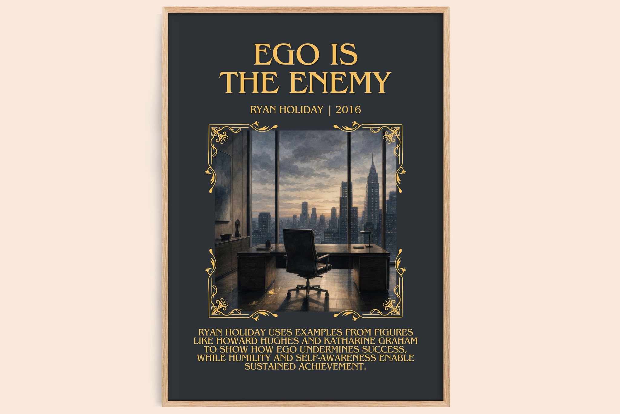 Ego is the Enemy Minimalist Book Poster by Ryan Holiday
