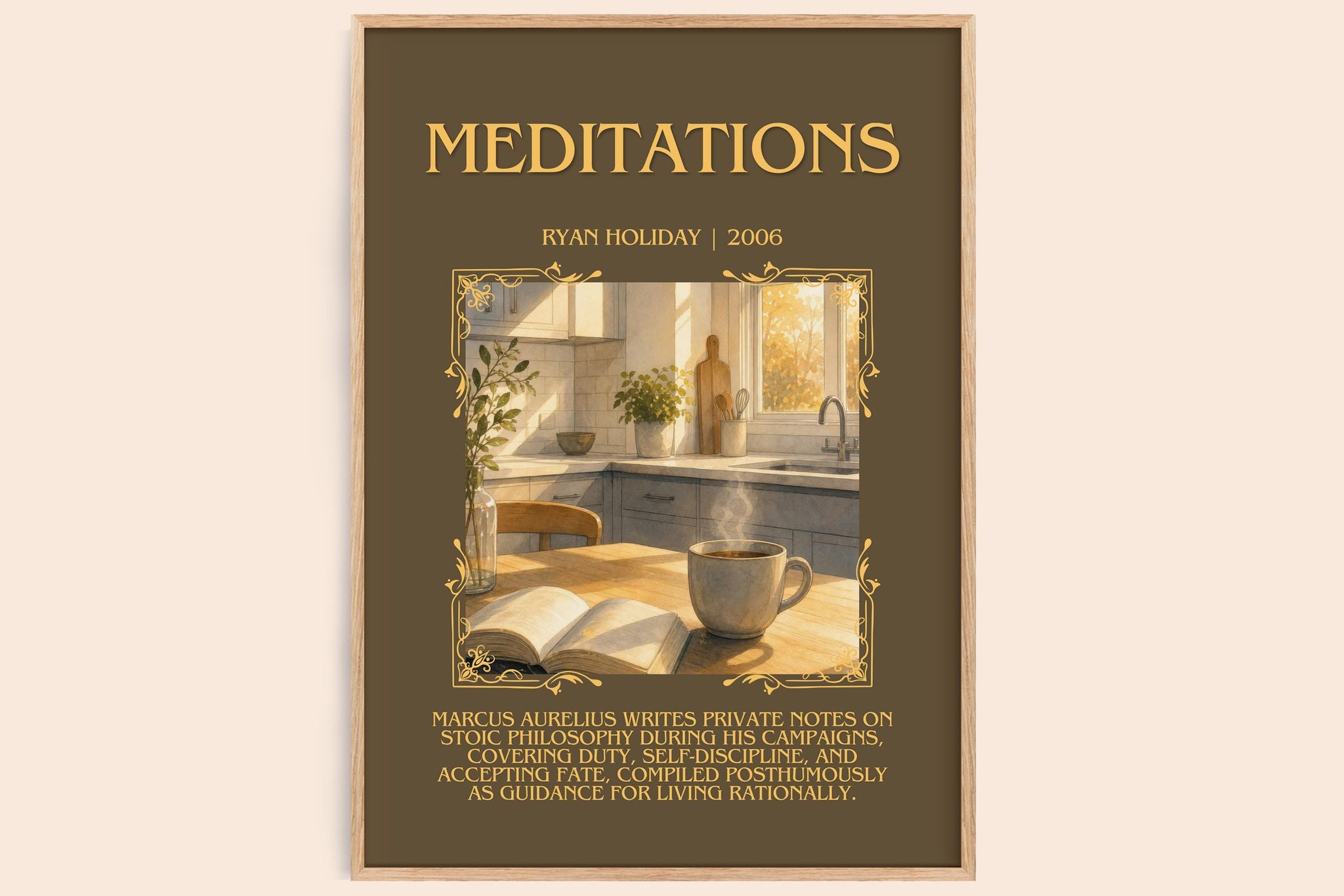 Meditations Minimalist Book Poster by Ryan Holiday