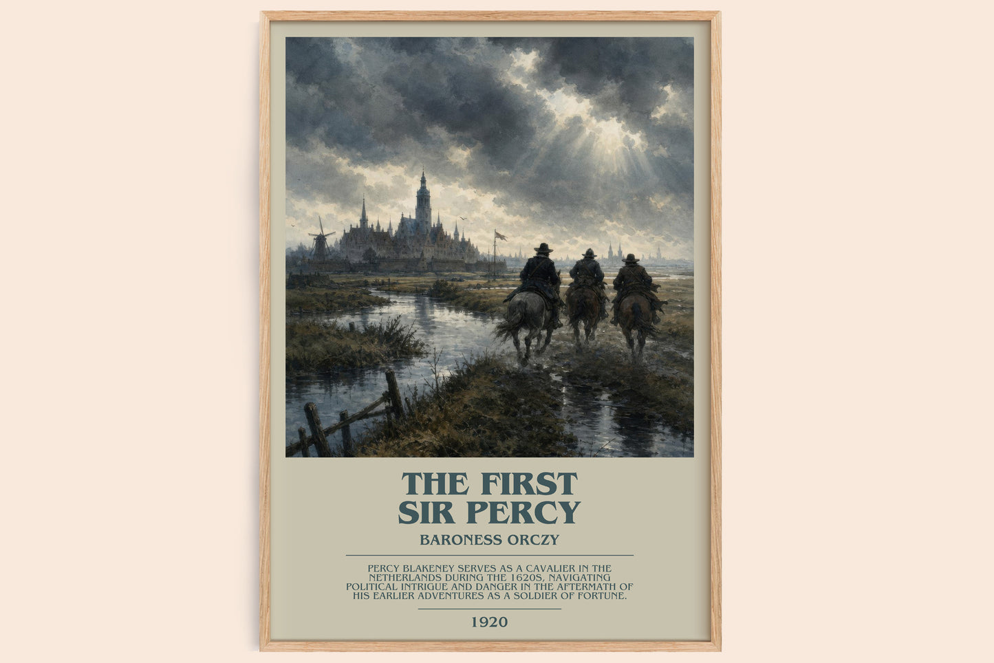 The First Sir Percy bookish book poster by Baroness Orczy – framed literary art print
