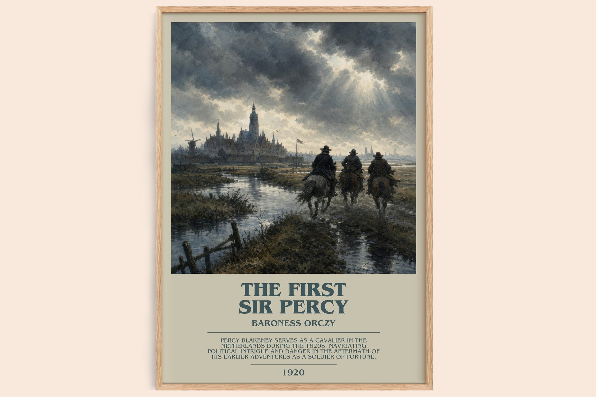 The First Sir Percy bookish book poster by Baroness Orczy – framed literary art print