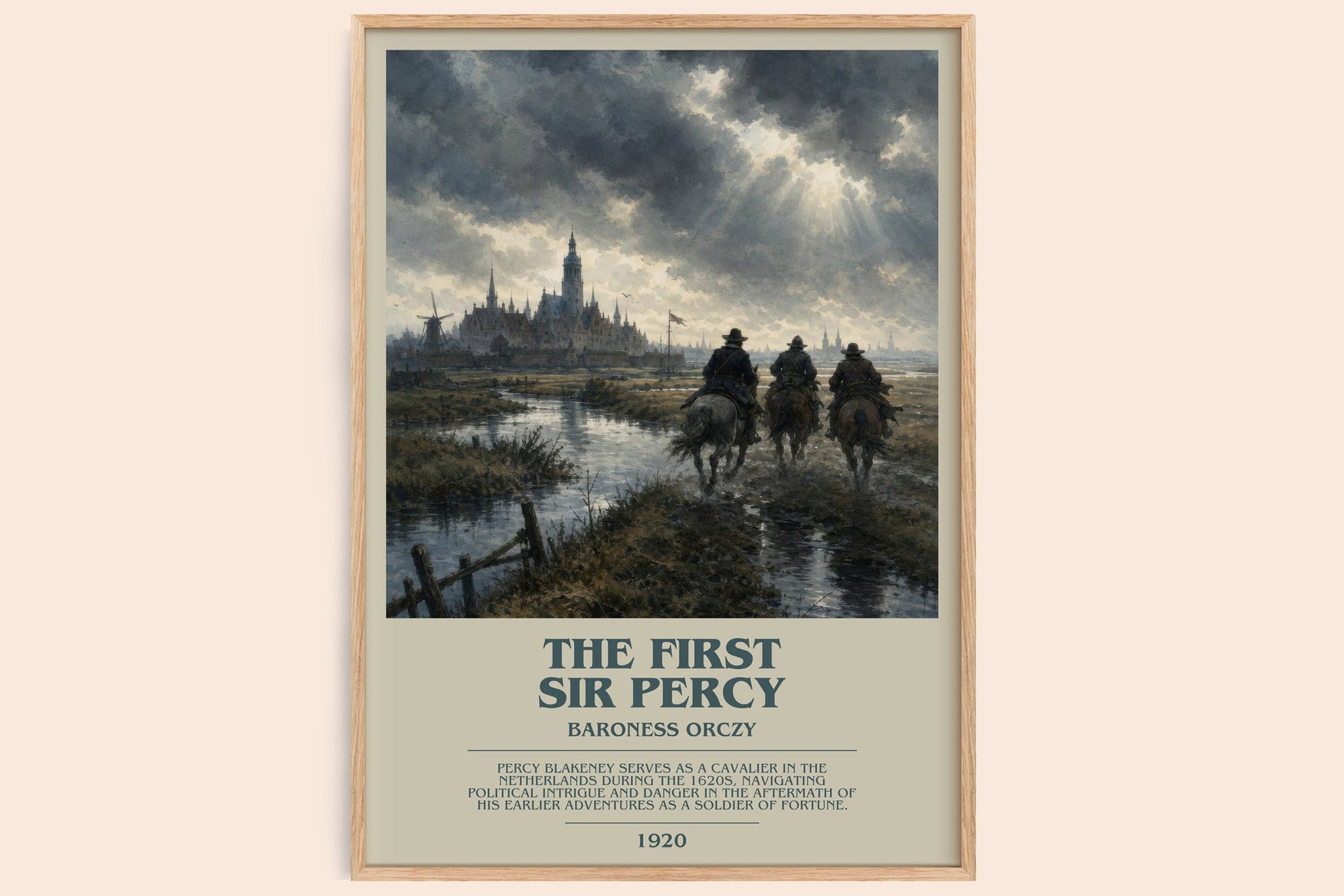 The First Sir Percy bookish book poster by Baroness Orczy – framed literary art print