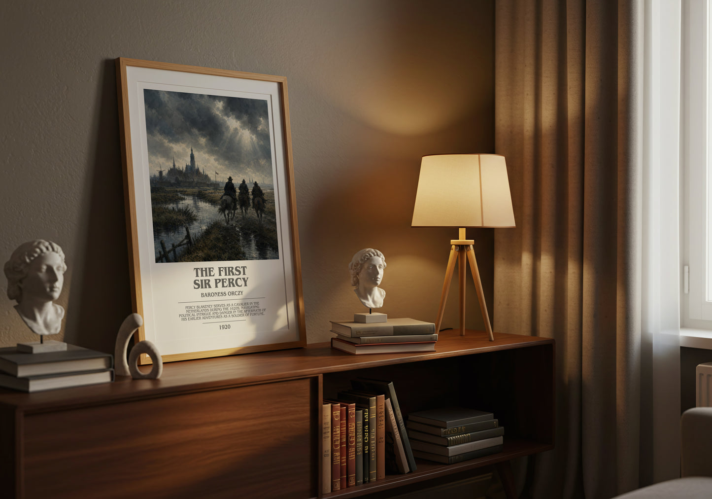 The First Sir Percy bookish book poster framed on wall – historical fiction wall art