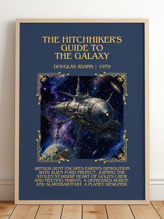 Hitchhiker's Guide to the Galaxy Minimalist Book Poster by D. Adams – image 2