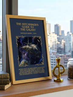 Hitchhiker's Guide to the Galaxy Minimalist Book Poster by D. Adams – image 3