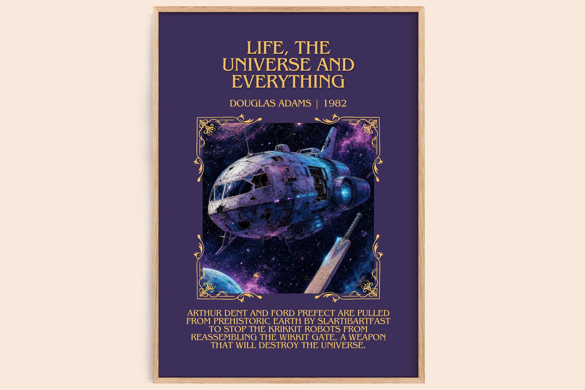 Life, the Universe and Everything Minimalist Book Poster by D. Adams