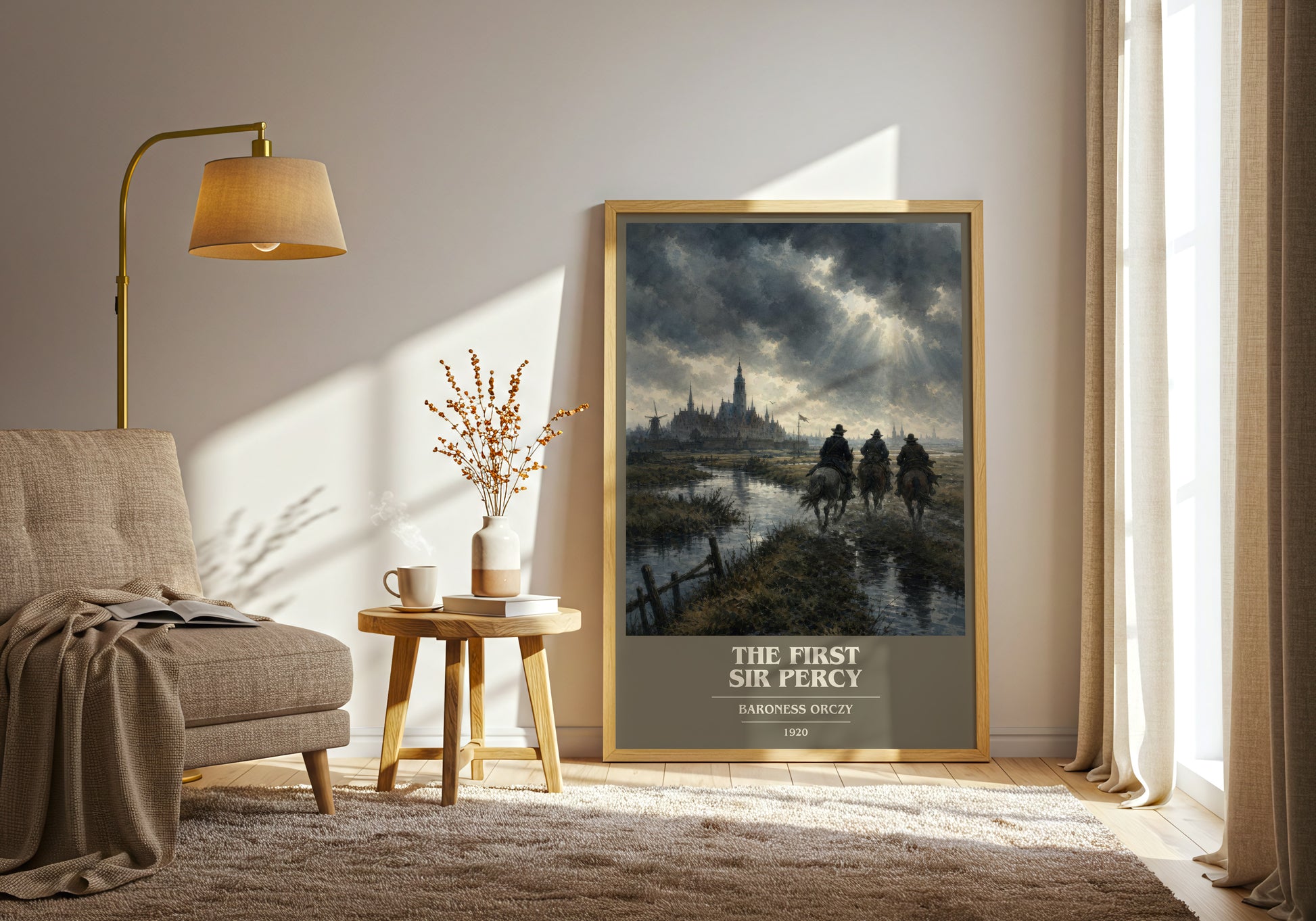 The First Sir Percy book cover print on bookshelf – Baroness Orczy fan gift