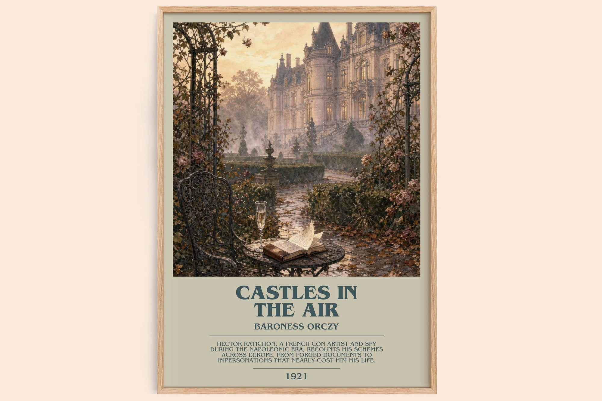 Castles In The Air bookish book poster by Baroness Orczy – framed literary art print