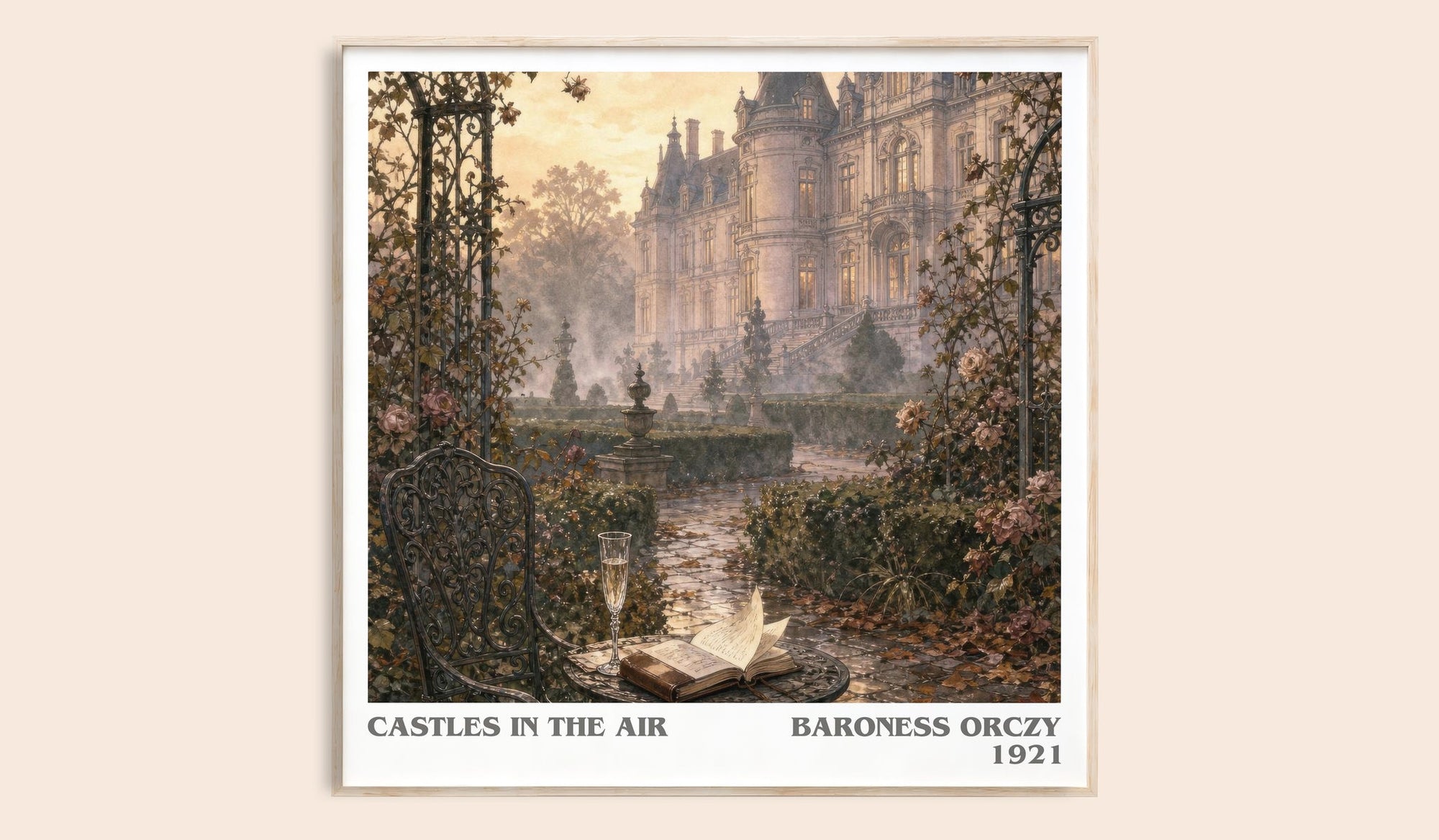Castles In The Air literary book poster by Baroness Orczy – framed literary art print