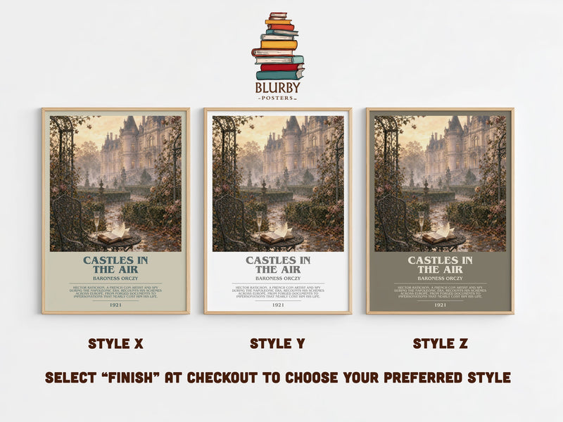 Castles In The Air bookish print in frame leaning in hallway – adventure wall art