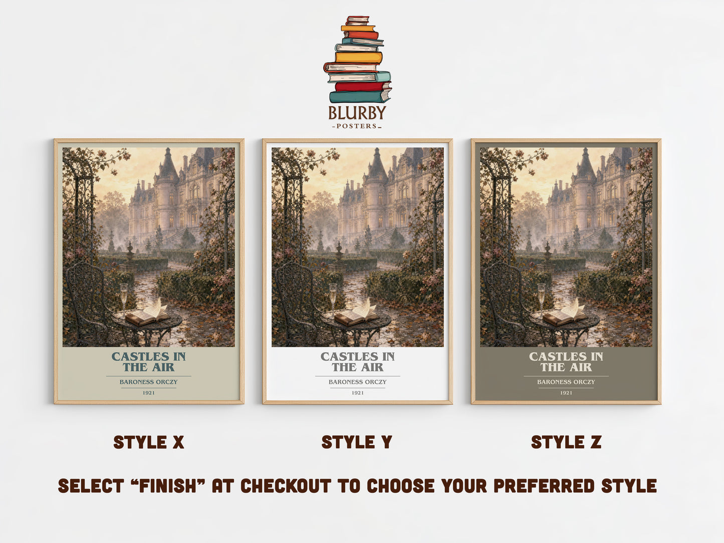 Castles In The Air book cover print in frame leaning in hallway – adventure wall art