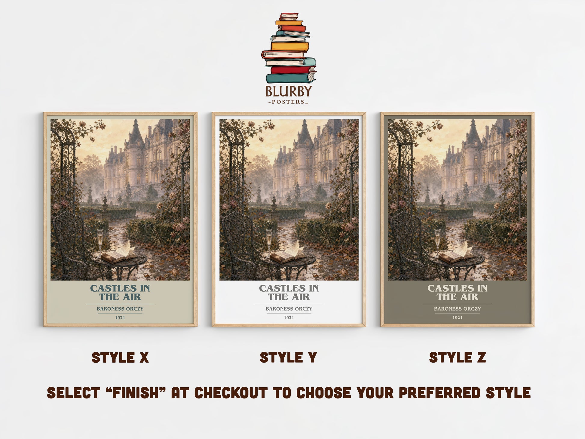 Castles In The Air book cover print in frame leaning in hallway – adventure wall art