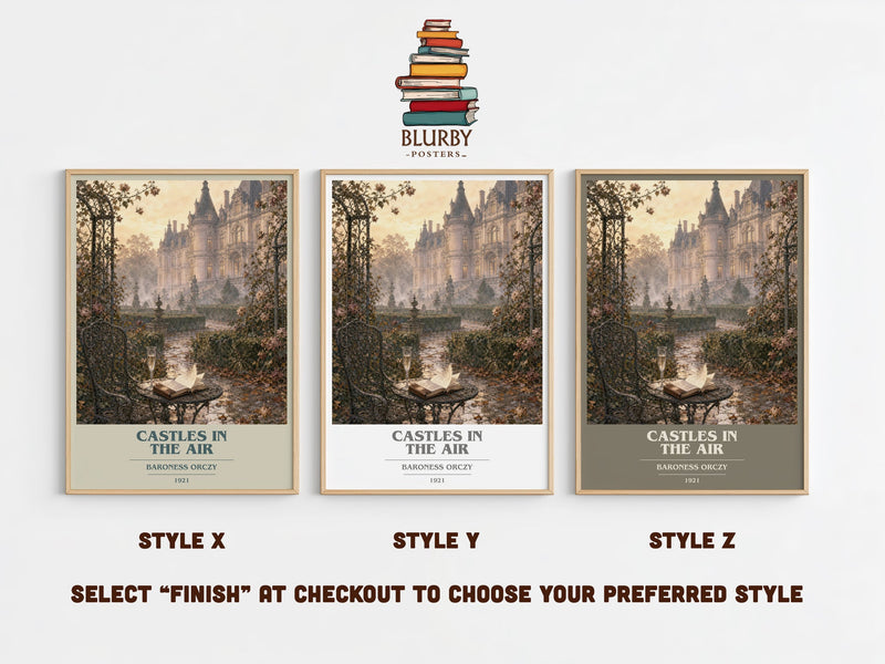 Castles In The Air book cover print in frame leaning in hallway – adventure wall art