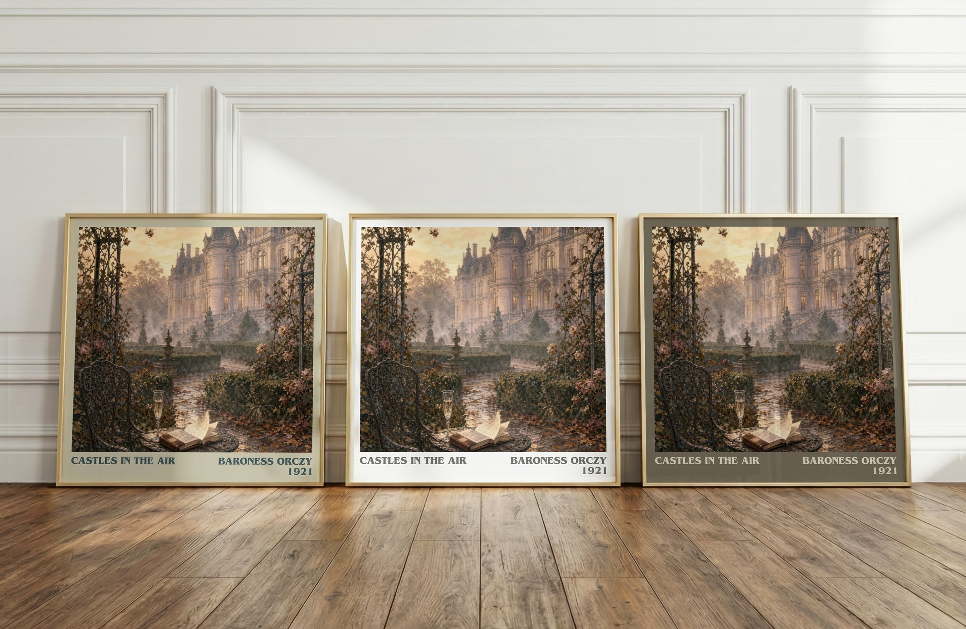 Castles In The Air literary art print colour and style options – Baroness Orczy book art