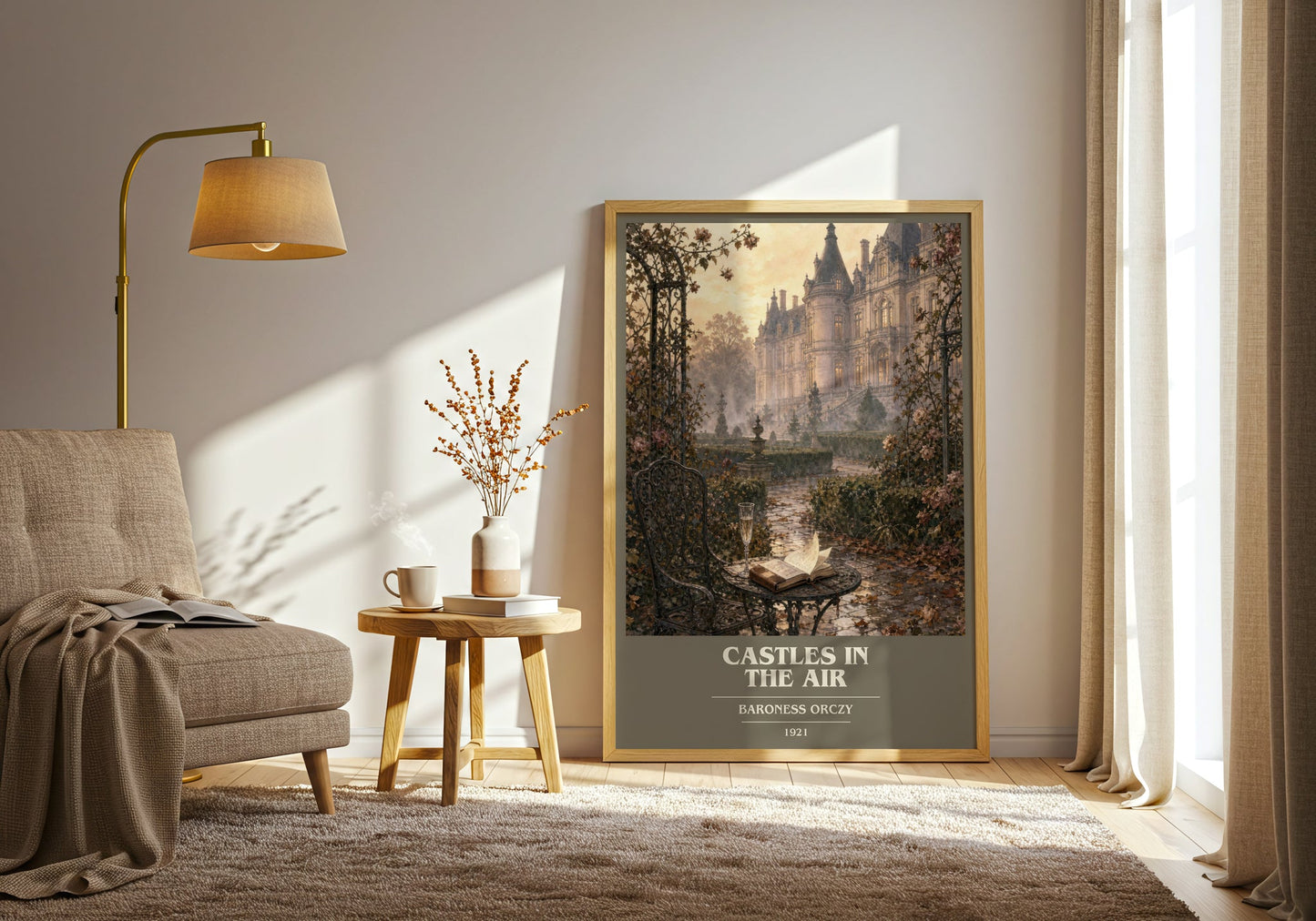 Castles In The Air book cover print on bookshelf – Baroness Orczy fan gift