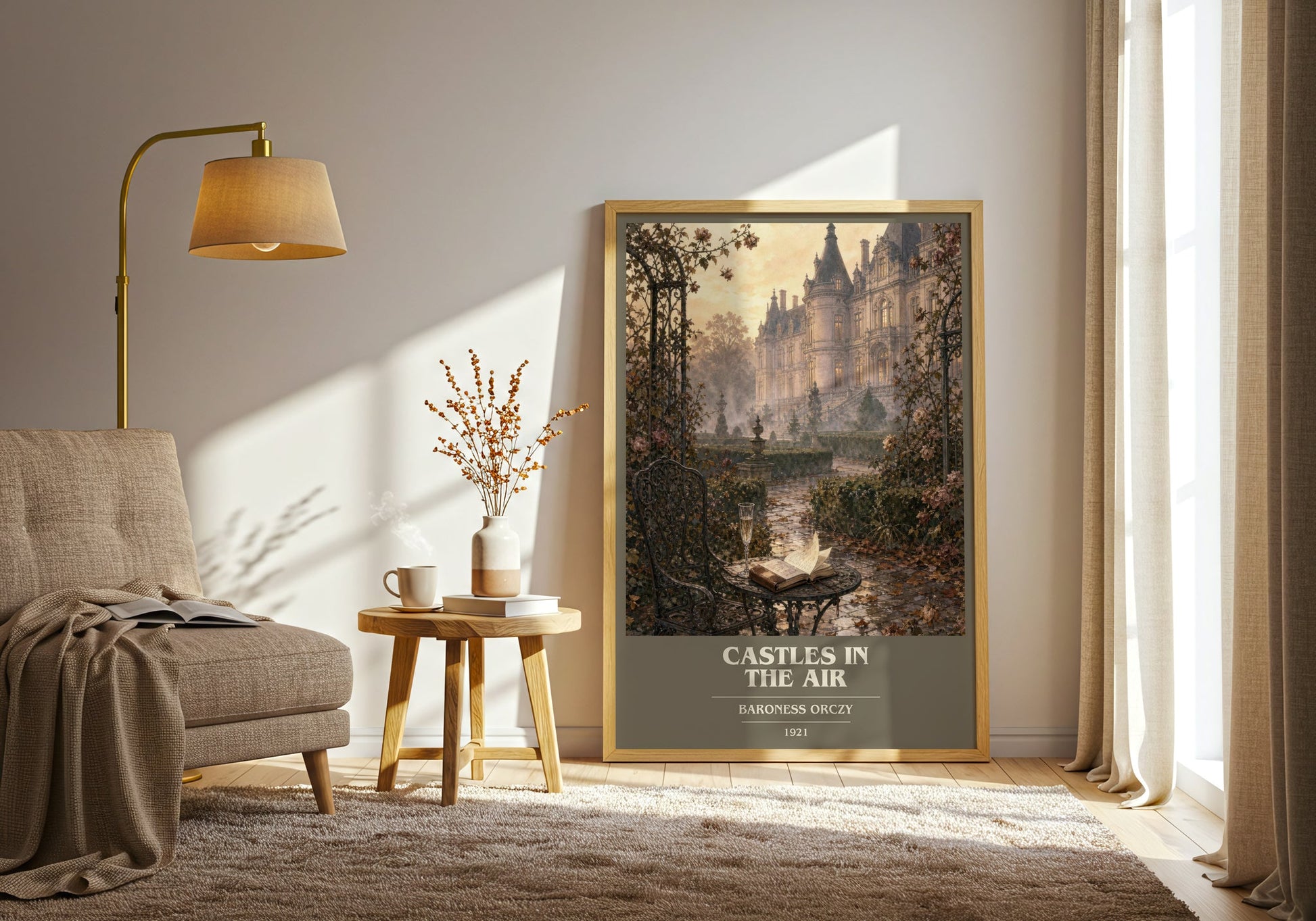 Castles In The Air book cover print on bookshelf – Baroness Orczy fan gift