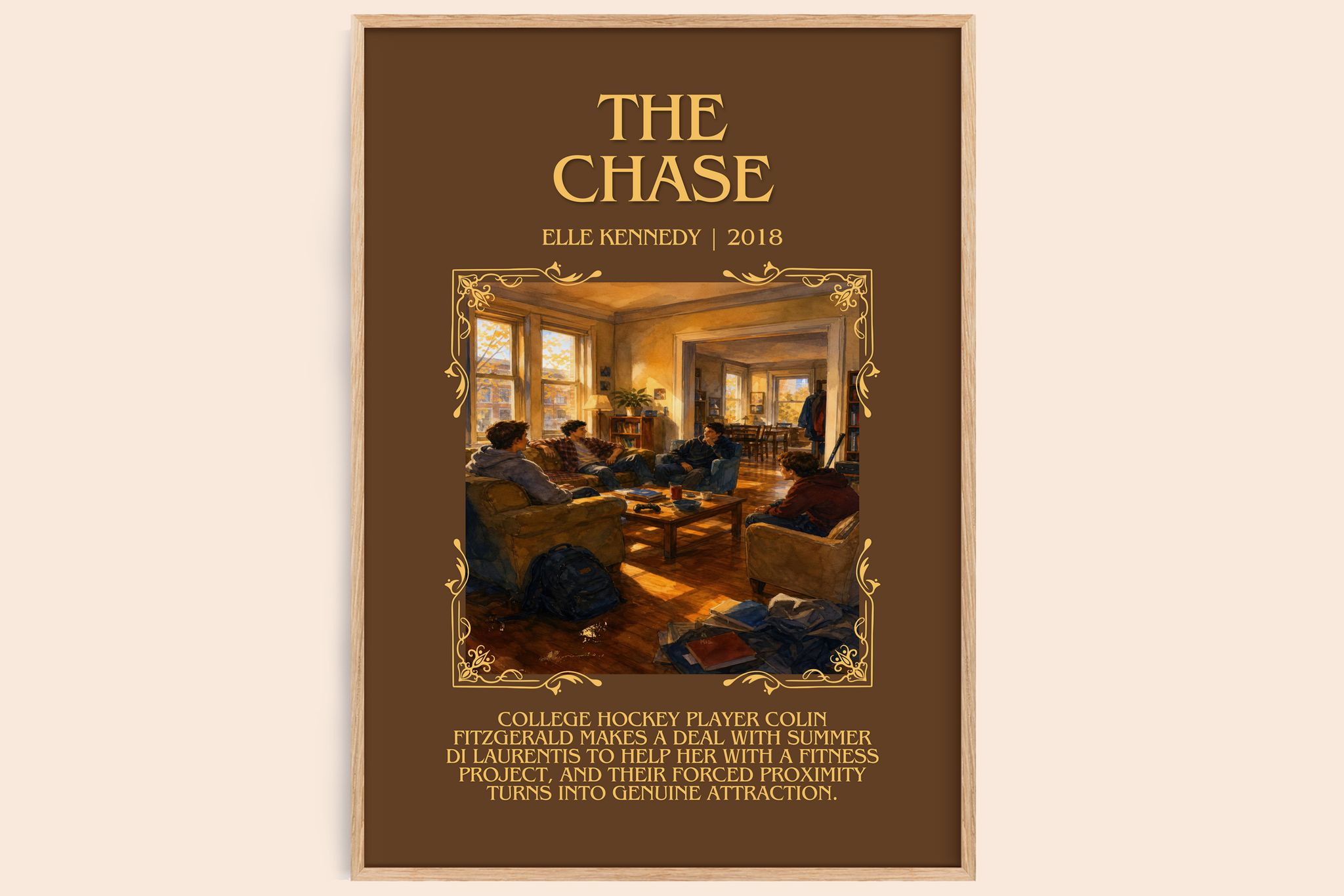 The Chase Minimalist Book Poster by Elle Kennedy