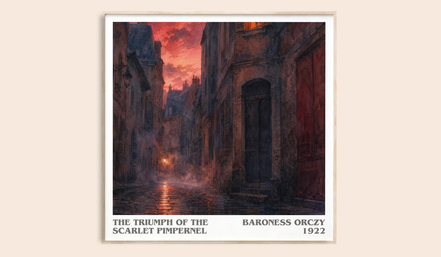 The Triumph Of The Scarlet Pimpernel literary book poster by Baroness Orczy – framed literary art print