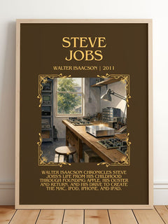 Steve Jobs Minimalist Book Poster by Walter Isaacson – image 2
