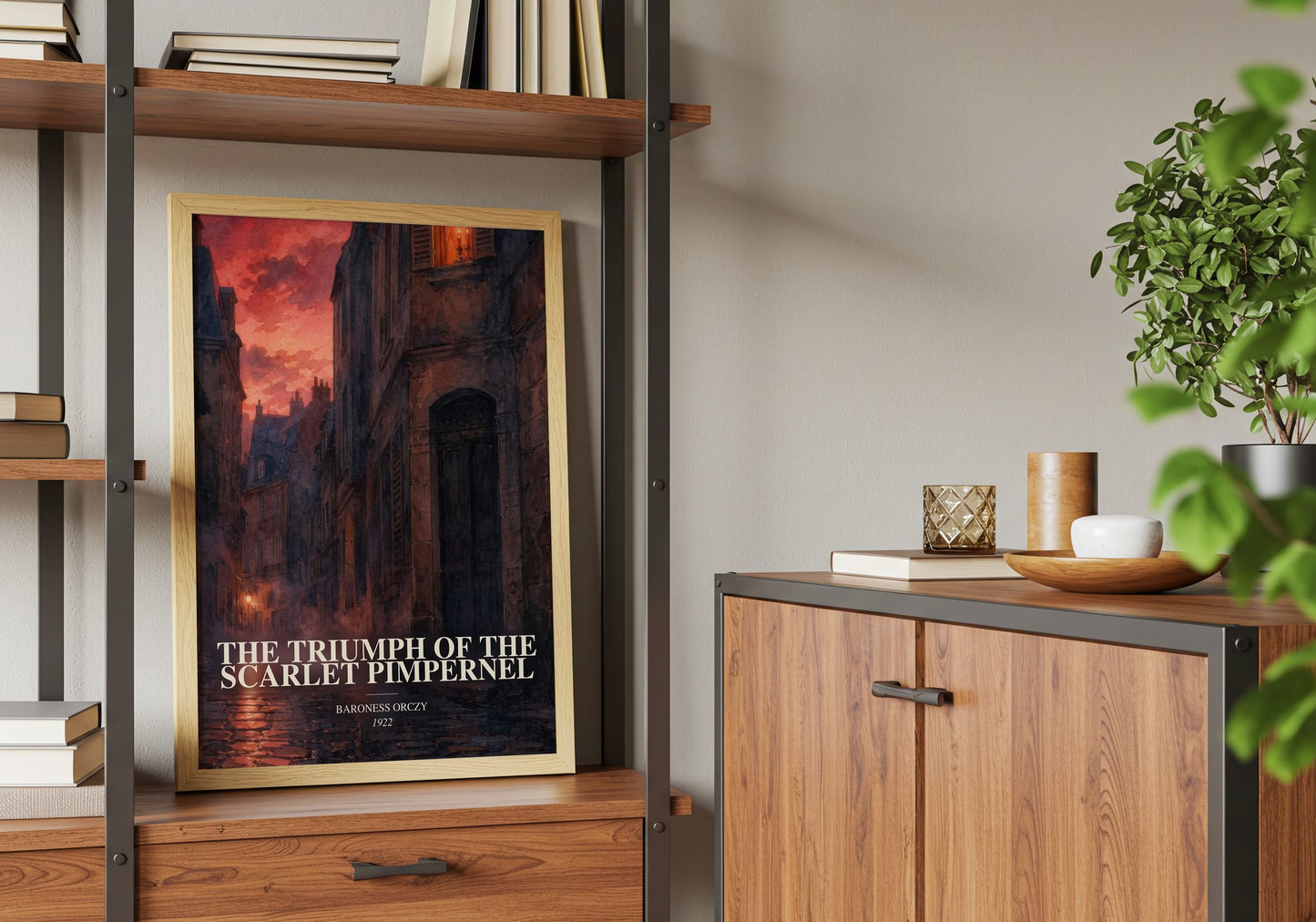 The Triumph Of The Scarlet Pimpernel book watercolour illustration paper finish options – matte satin gloss