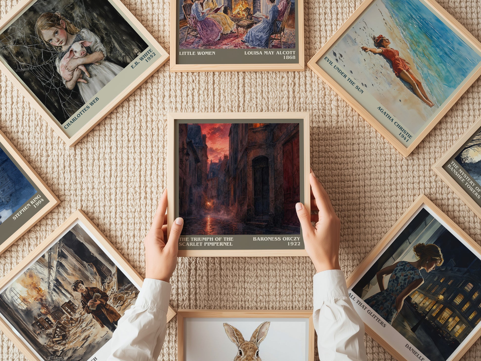 The Triumph Of The Scarlet Pimpernel literary book poster framed on wall – historical fiction wall art
