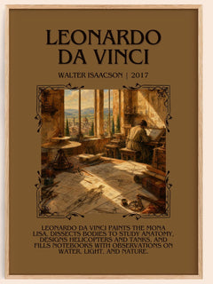 Leonardo da Vinci Minimalist Book Poster by Walter Isaacson – image 1