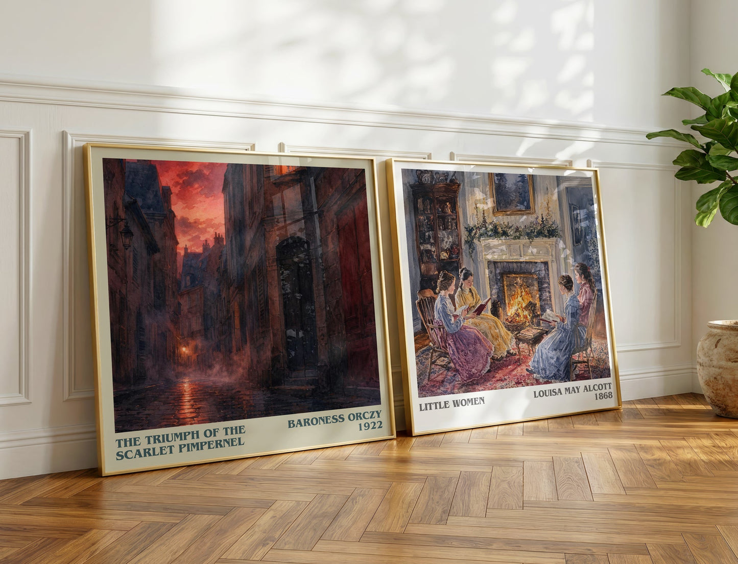 The Triumph Of The Scarlet Pimpernel literary print on bookshelf – Baroness Orczy fan gift