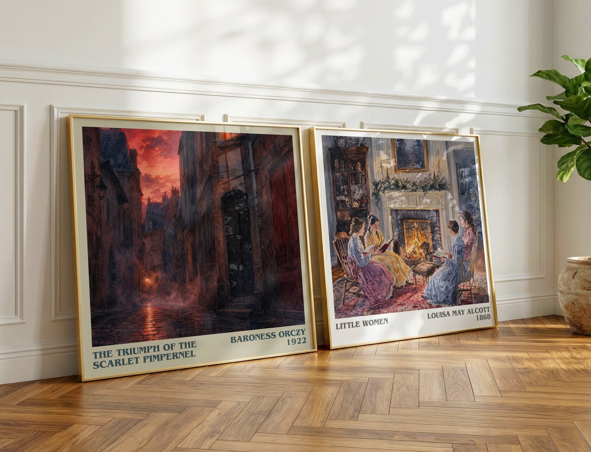 The Triumph Of The Scarlet Pimpernel literary print on bookshelf – Baroness Orczy fan gift
