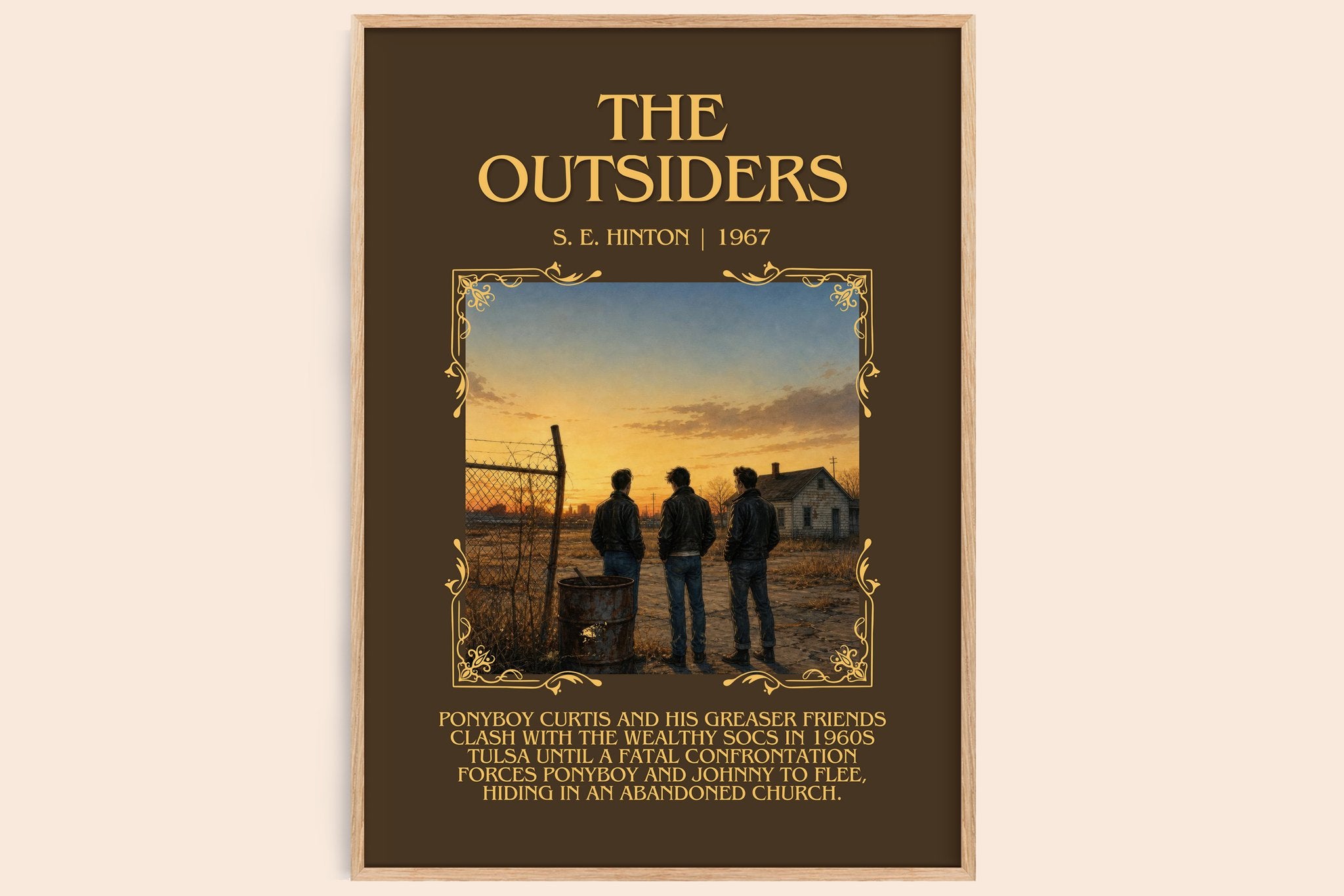 The Outsiders Minimalist Book Poster by S. E. Hinton