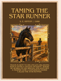 Taming the Star Runner Minimalist Book Poster by S. E. Hinton – image 1
