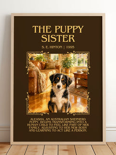 The Puppy Sister Minimalist Book Poster by S. E. Hinton – image 2