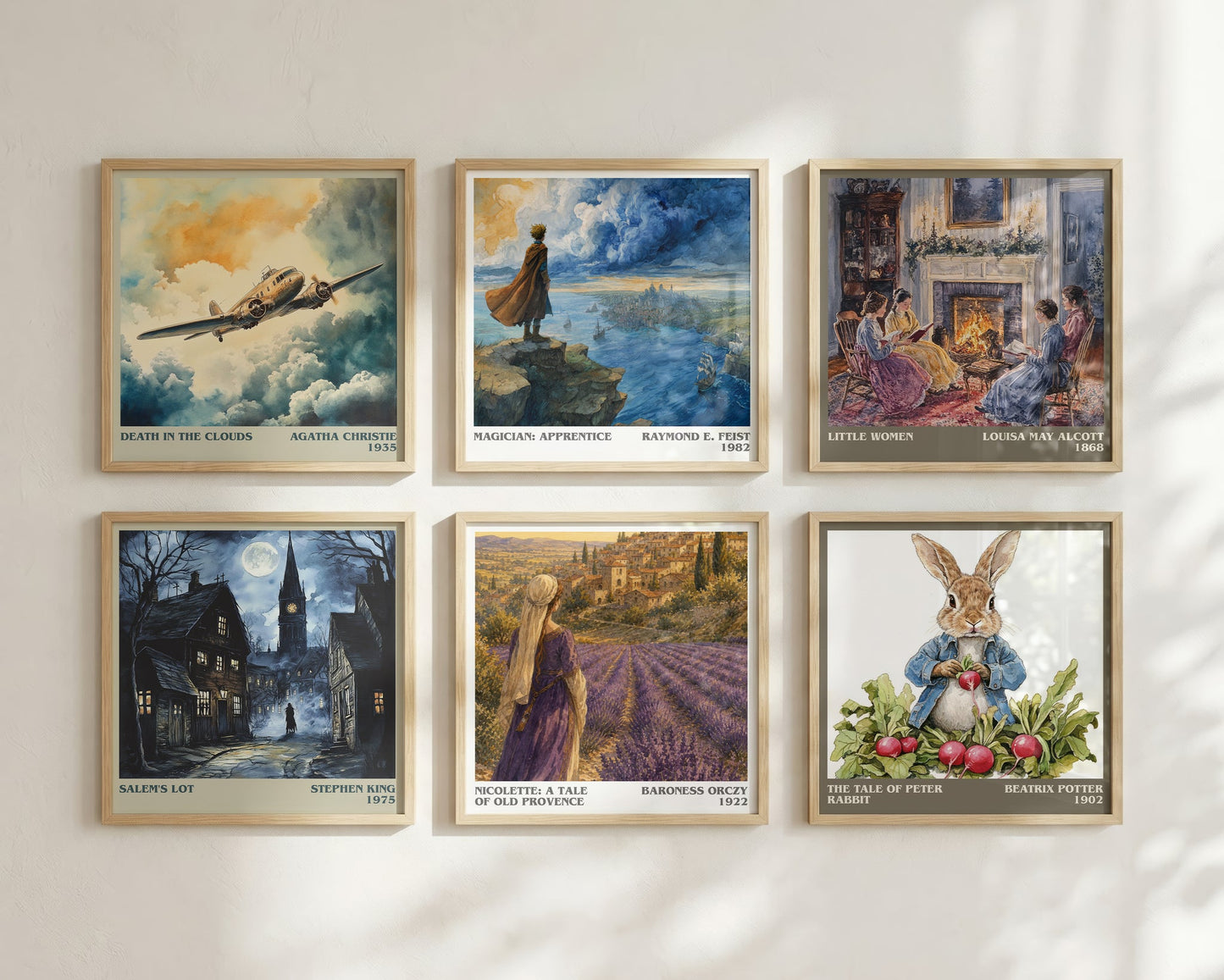 Nicolette: A Tale Of Old Provence literary print framed by window – literary home decor