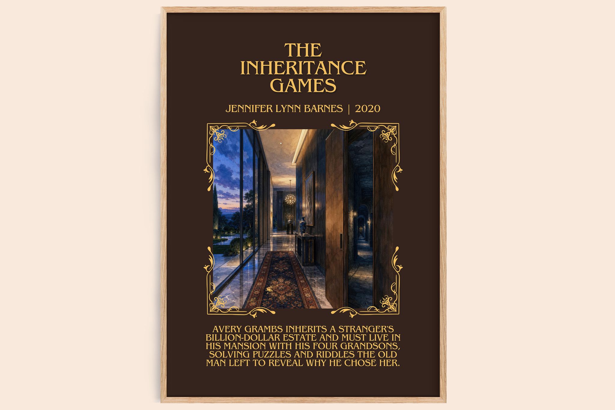 The Inheritance Games Minimalist Book Poster by Jennifer Lynn Barnes