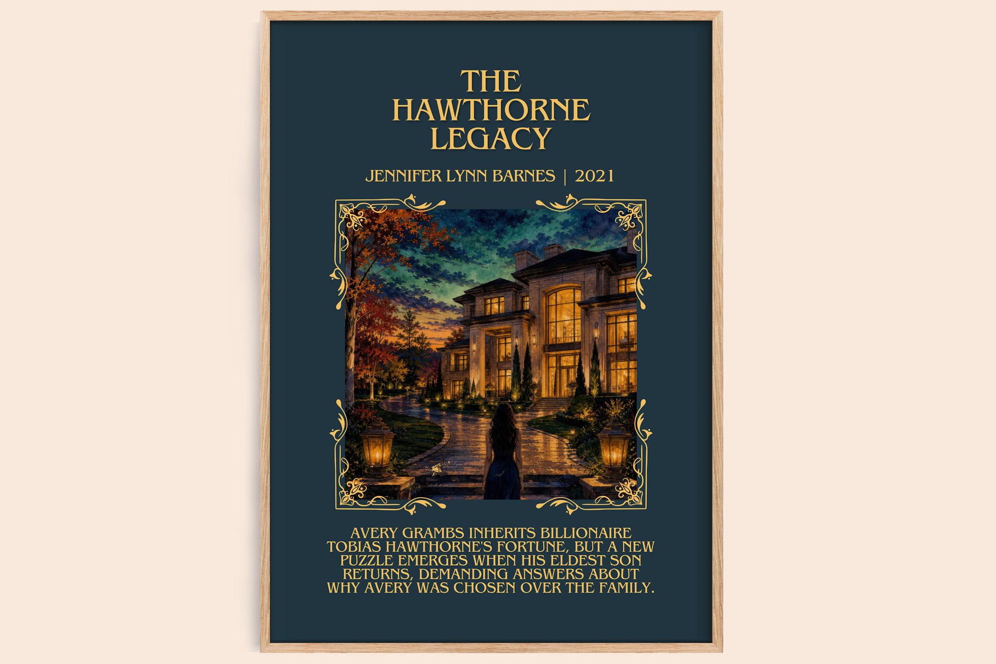 The Hawthorne Legacy Minimalist Book Poster by Jennifer Lynn Barnes