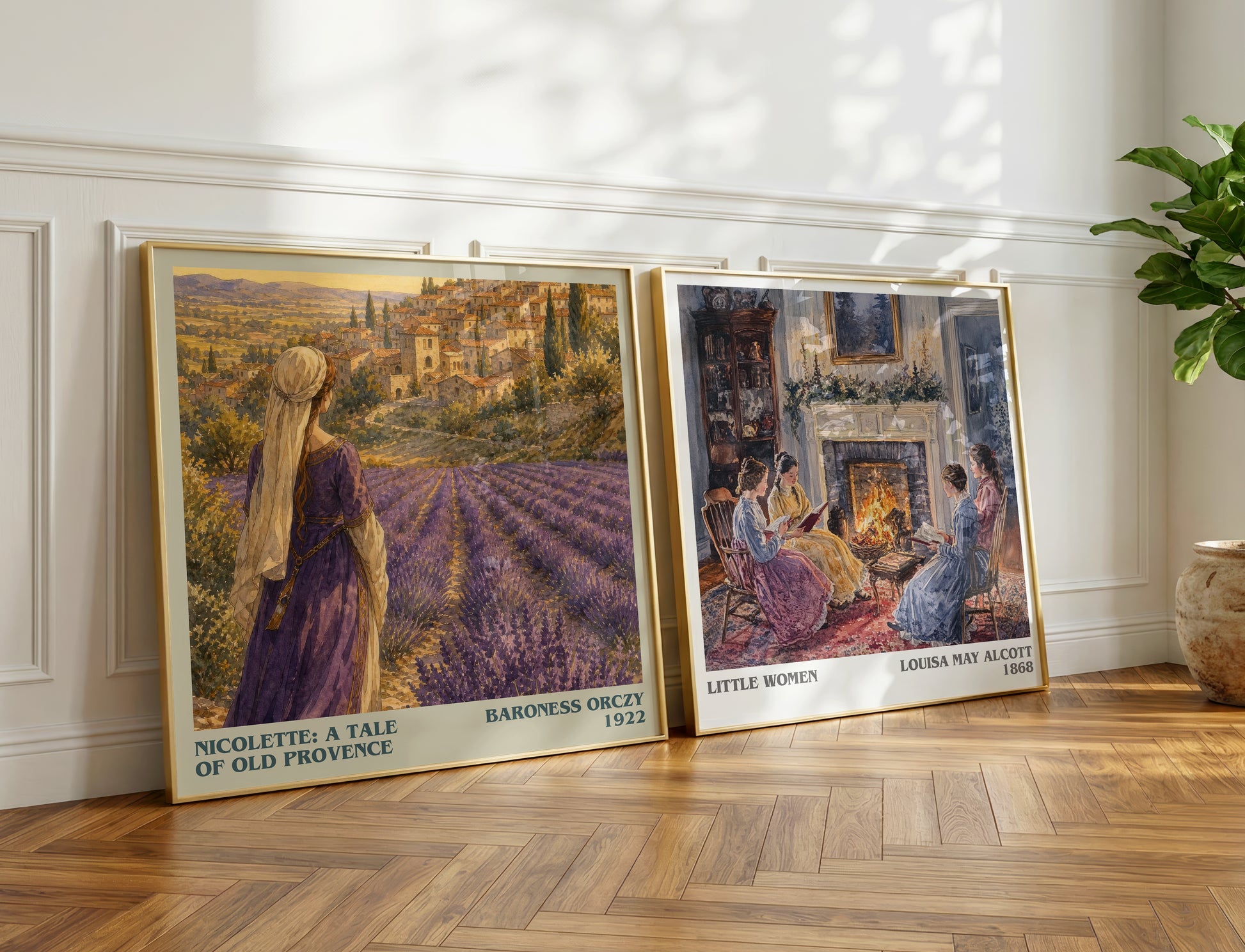 Nicolette: A Tale Of Old Provence literary print on bookshelf – Baroness Orczy fan gift