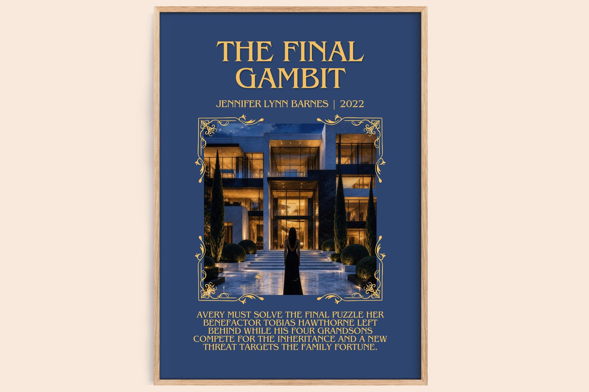 The Final Gambit Minimalist Book Poster by Jennifer Lynn Barnes