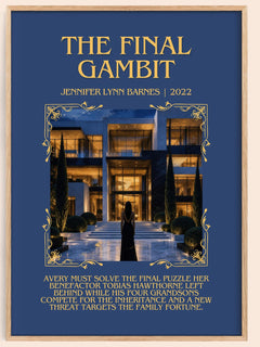 The Final Gambit Minimalist Book Poster by Jennifer Lynn Barnes – image 1