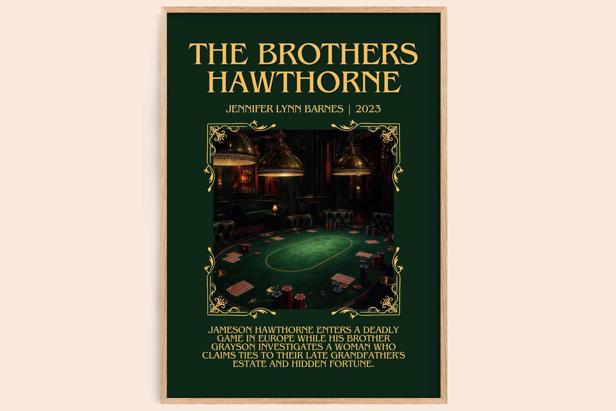 The Brothers Hawthorne Minimalist Book Poster by Jennifer Lynn Barnes