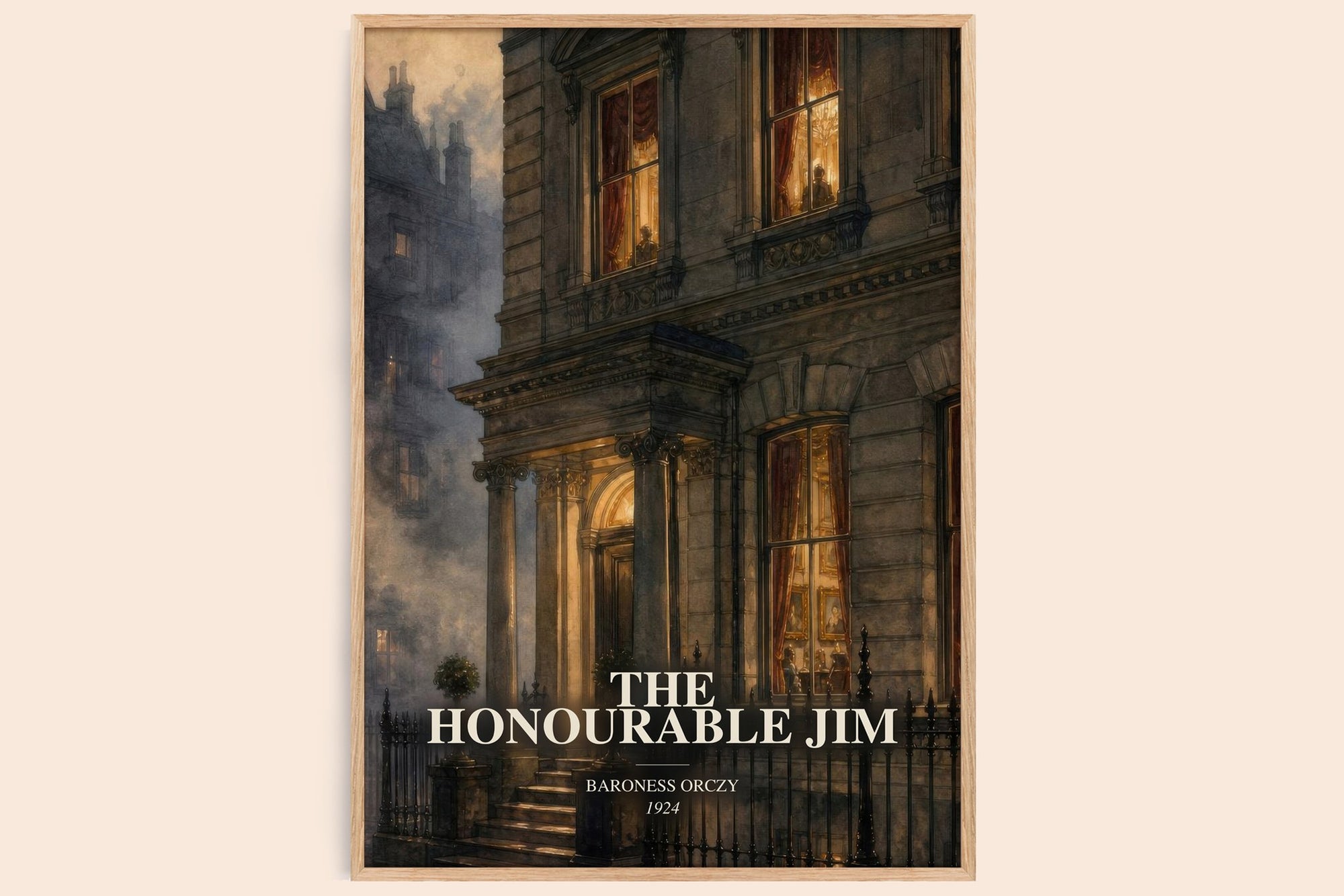 The Honourable Jim watercolour book poster by Baroness Orczy – framed literary art print